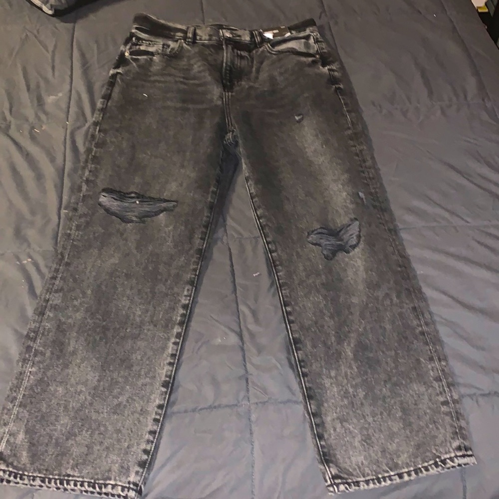 Express straight ankle high rise jeans